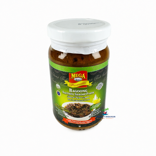 Mega Sauteed Shrimp Paste 250g jar – savory Filipino bagoong made from shrimp, perfect for seasoning and dipping.