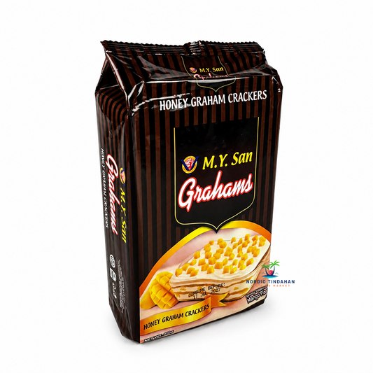 My San Graham Honey 210g - honey-flavored graham crackers ideal for snacking, baking, and dessert recipes.