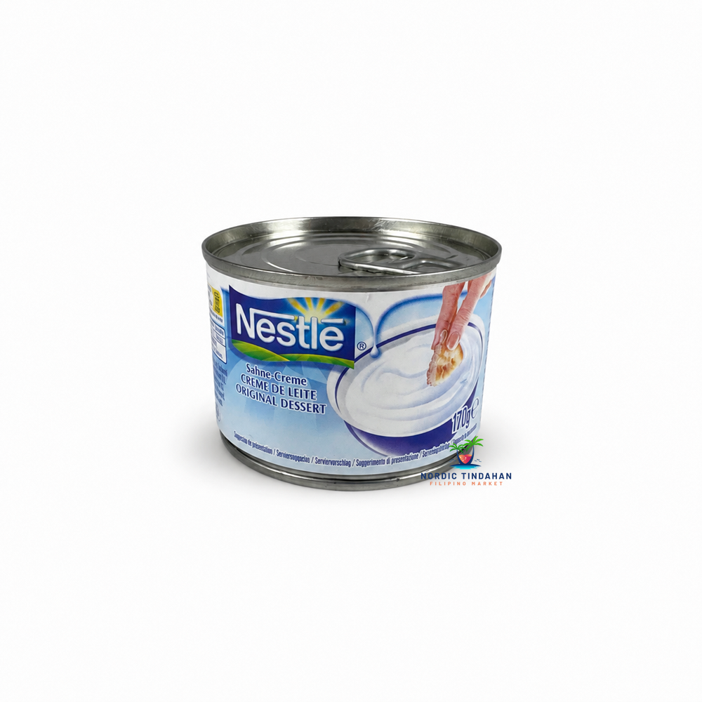 Create delicious desserts with Nestlé Dessert Cream 170g. This rich and creamy all-purpose cream has a smooth texture that's perfect for fruit salads, cakes, pastries, and other sweet treats. A versatile pantry essential for adding a luscious finish to your favorite homemade desserts.