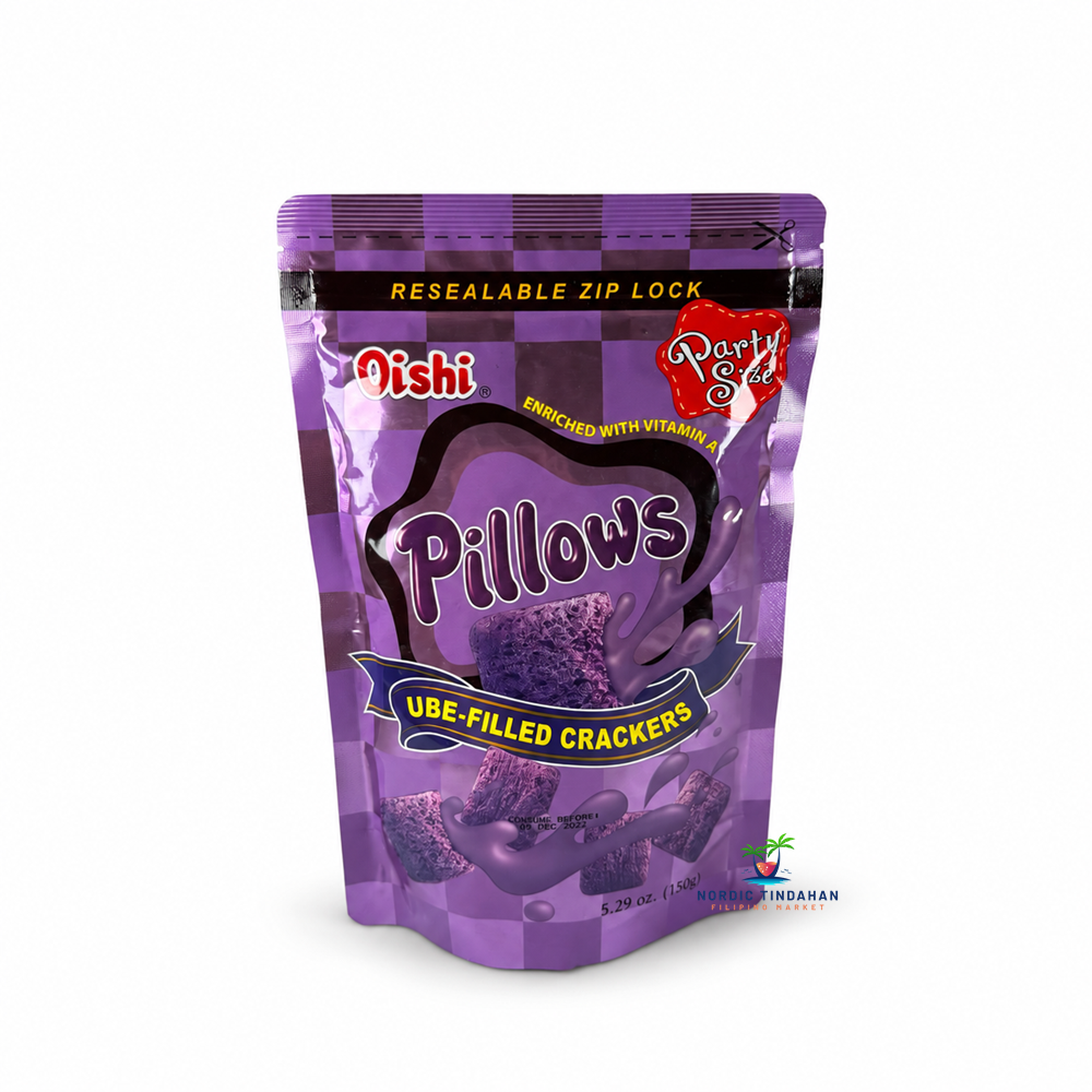 Oishi Pillows Ube-Filled Crackers 150g