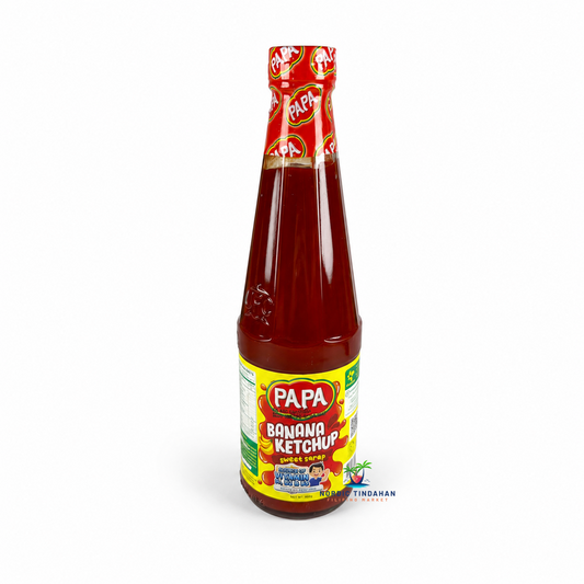 Papa Banana Ketchup Sweet Sarap 550 g is a popular Filipino banana ketchup with a rich sweet flavor. This versatile condiment is perfect for grilled dishes, fried chicken, burgers, fries, and traditional Filipino meals. Its smooth texture and unique blend of banana and tomato flavors make it a delicious alternative to regular ketchup.