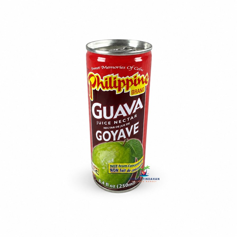 Enjoy the refreshing taste of Philippine Brand Guava Juice Nectar 250ml, made with delicious tropical guava and not from concentrate. This smooth and naturally sweet fruit nectar delivers the authentic flavor of ripe guava, making it a refreshing drink to enjoy chilled anytime.