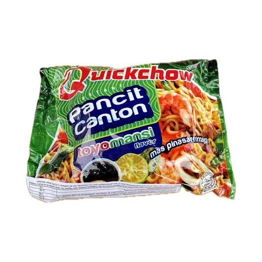 Quickchow Toyomansi 65g - instant Filipino noodles with soy sauce and calamansi flavoring, ready to cook and enjoy.