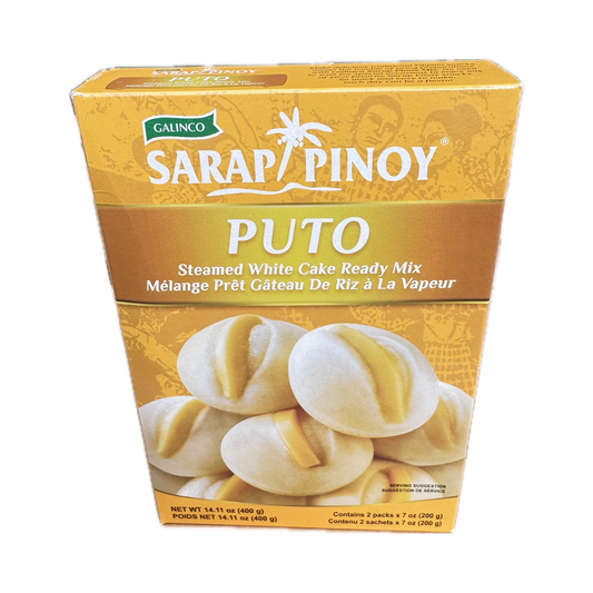 Sarap Pinoy Puto 400g - Filipino steamed rice cakes, soft and fluffy, perfect for snacks or celebrations.