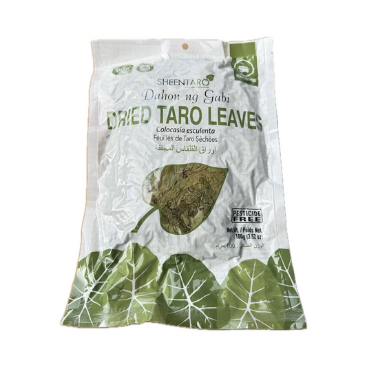 SheenTaro Dried Taro Leaves 100g - dried taro leaves for soups, stews, and traditional Filipino dishes.