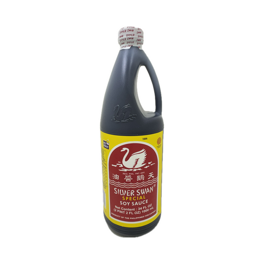 Silver Swan Soy Sauce 1000ml – A Filipino soy sauce made from soybeans and wheat, offering a rich, savory flavor ideal for various Asian dishes.