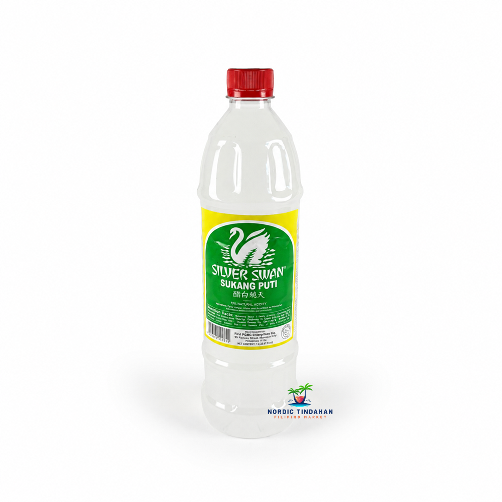 Silver Swan Sukang Puti White Vinegar 1L is a traditional Filipino white vinegar with 5% natural acidity, perfect for authentic Asian cooking. Ideal for adobo, dipping sauces, marinades, pickling, and everyday recipes, it delivers a clean, sharp flavor that enhances a wide variety of Filipino dishes.