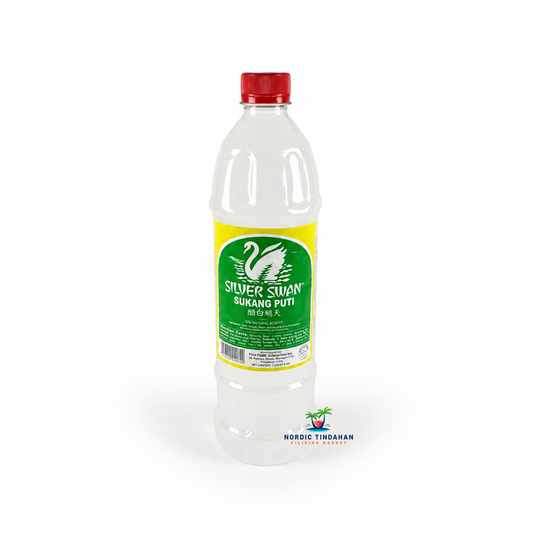 Silver Swan Sukang Puti White Vinegar 1L is a traditional Filipino white vinegar with 5% natural acidity, perfect for authentic Asian cooking. Ideal for adobo, dipping sauces, marinades, pickling, and everyday recipes, it delivers a clean, sharp flavor that enhances a wide variety of Filipino dishes.