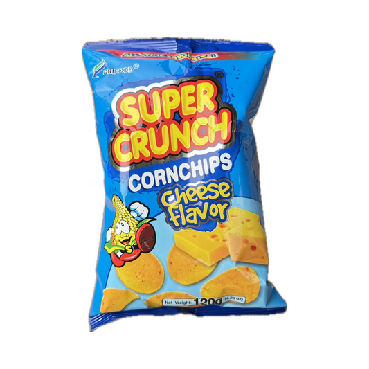 Super Crunch Cheese 120g - crispy cheese-flavored snack sticks perfect for snacking and sharing.