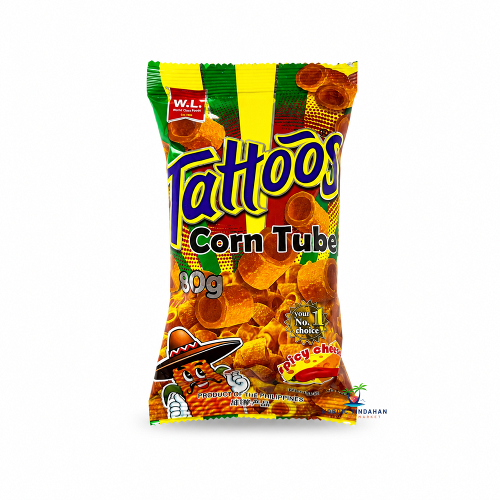 W.L. Tattoos Corn Tube Spicy Cheese Flavor 60g
