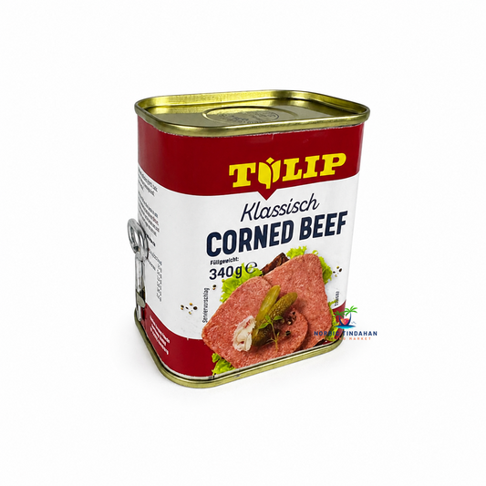 Tulip Klassisch Corned Beef 340 g is a flavorful and versatile canned beef product perfect for sandwiches, rice meals, pasta dishes, and hot recipes. Ready to use and convenient for everyday cooking, it delivers rich beef flavor in minutes. A popular choice for breakfasts, snacks, and Filipino-style home meals.