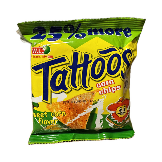 W.L. Tattoos Corn Chips Sweet Corn Flavor 30g